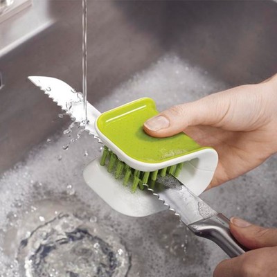 英國Joseph Joseph 可掛式U型刀具清洗刷&middot;綠色